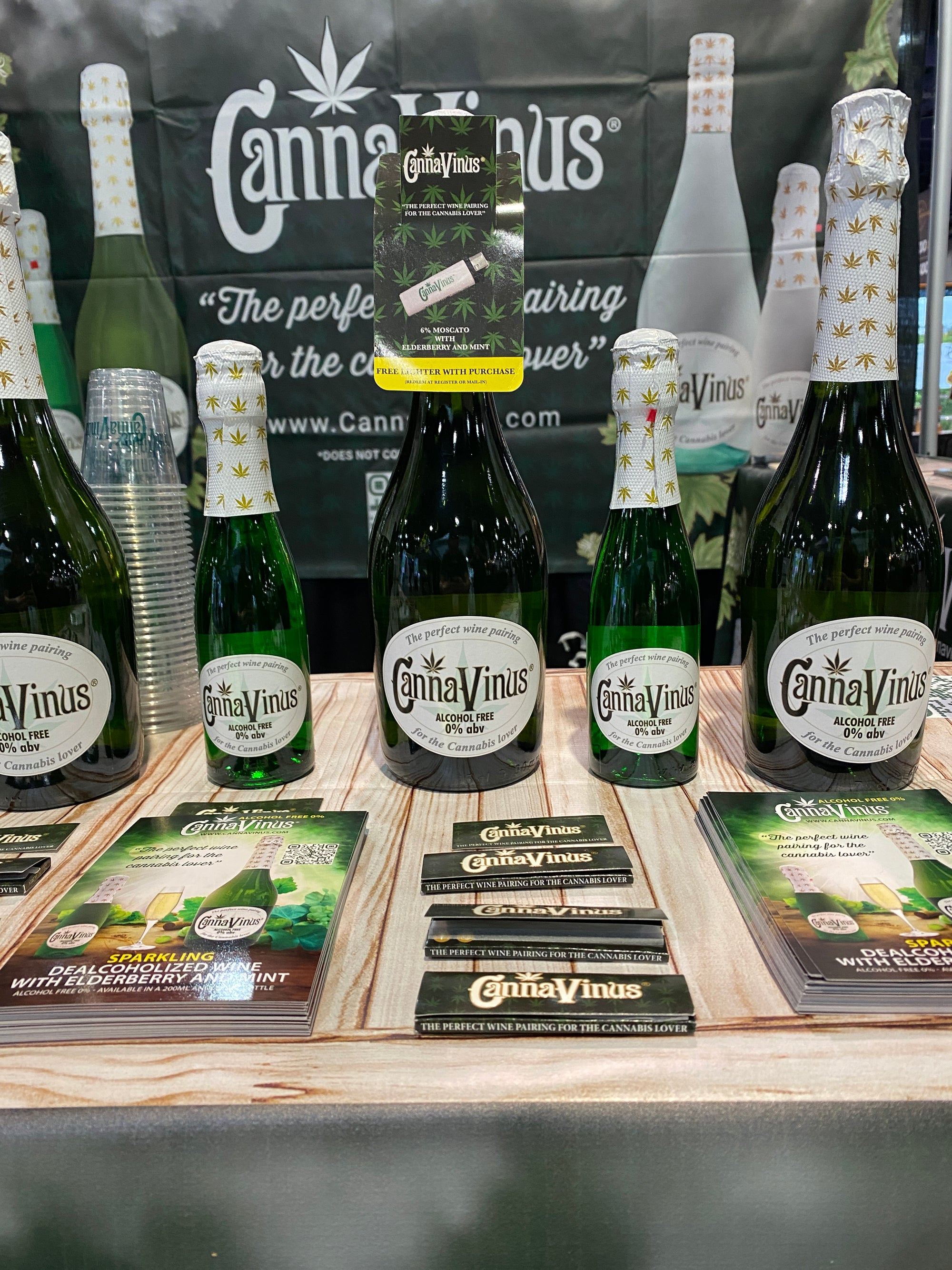 a display of all the Canna Vinus wine options